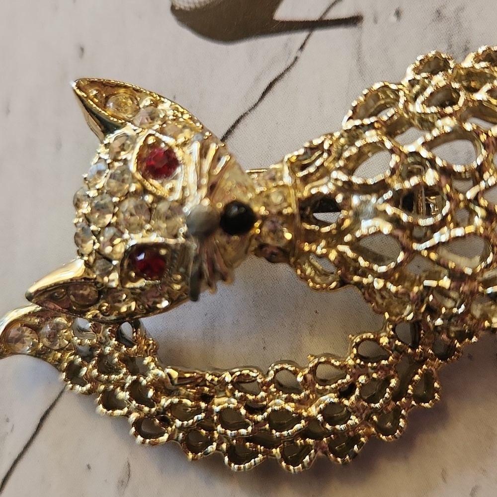 vintage cat brooch - Picture 3 of 9